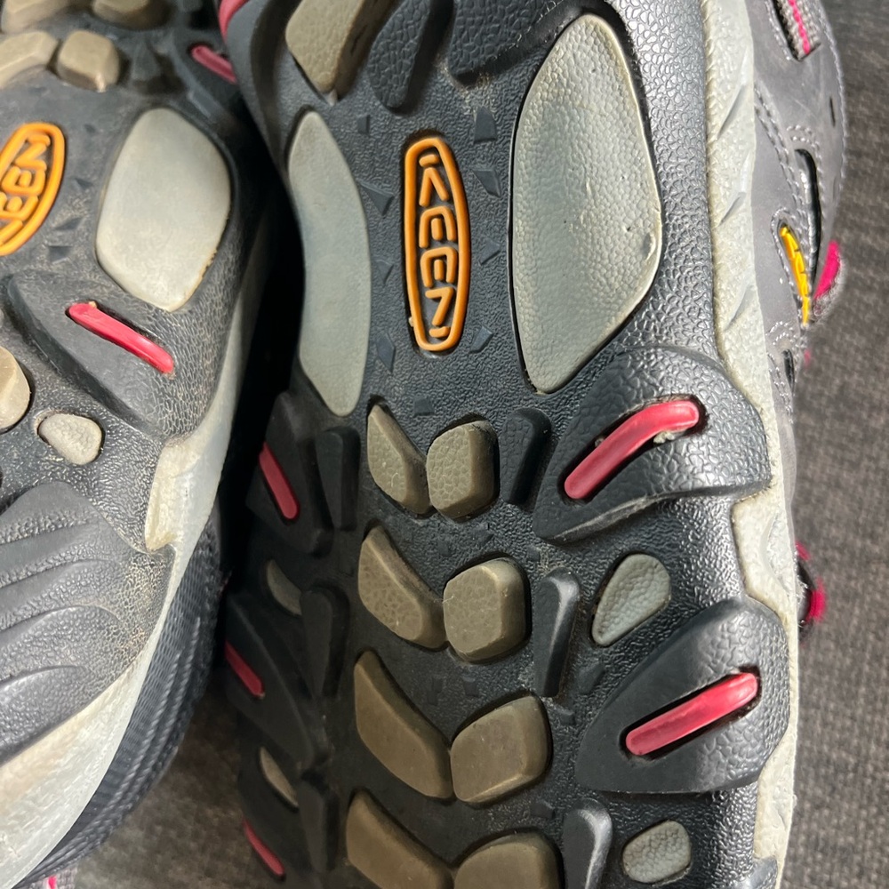 Keen Womens Koven Hiking Boots Size 8.5 Gray Leather Sneaker Outdoor Trail Shoes - Picture 6 of 9